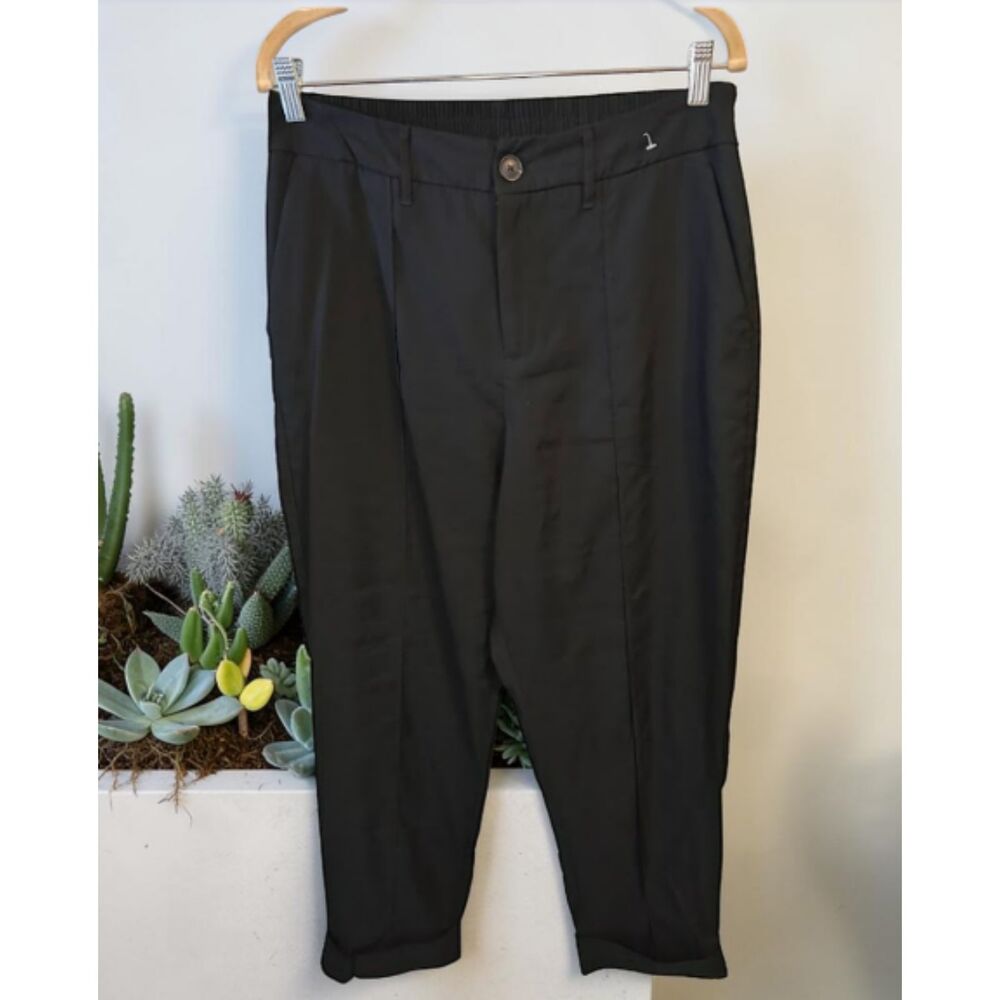 A New Day Black Tailored Pants Cuffed Ankle Trousers Workwear Dress Pants